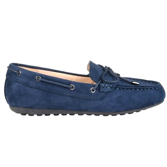 JOURNEE COLLECTION THATCH Women's Loafers Slip On Flats Moccasin Navy Size 10 - Picture 2 of 7